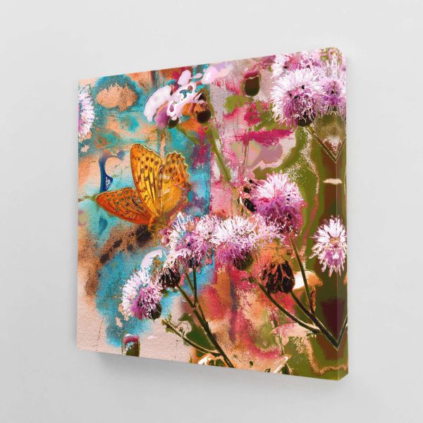 Butterfly On Thistle Flowers Fashion