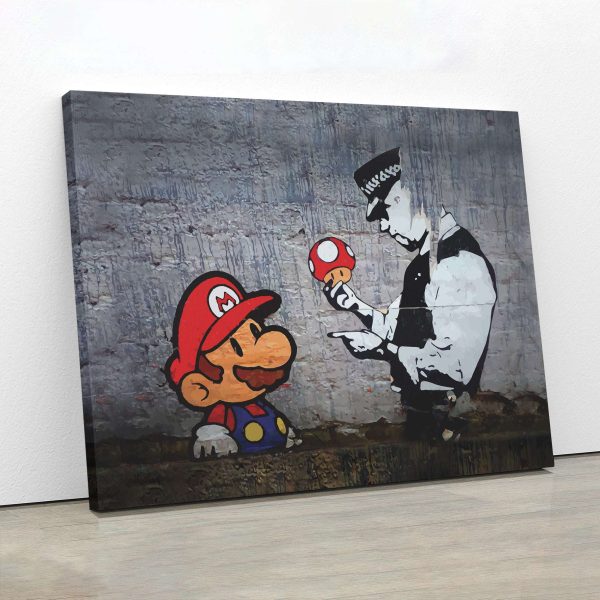 Banksy Like Mario and Cop For Cheap