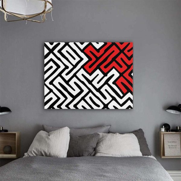 Red Geometry Hot on Sale