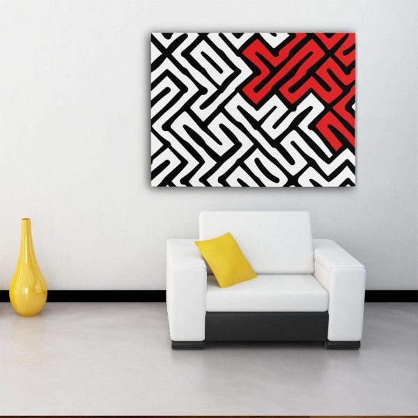 Red Geometry Hot on Sale