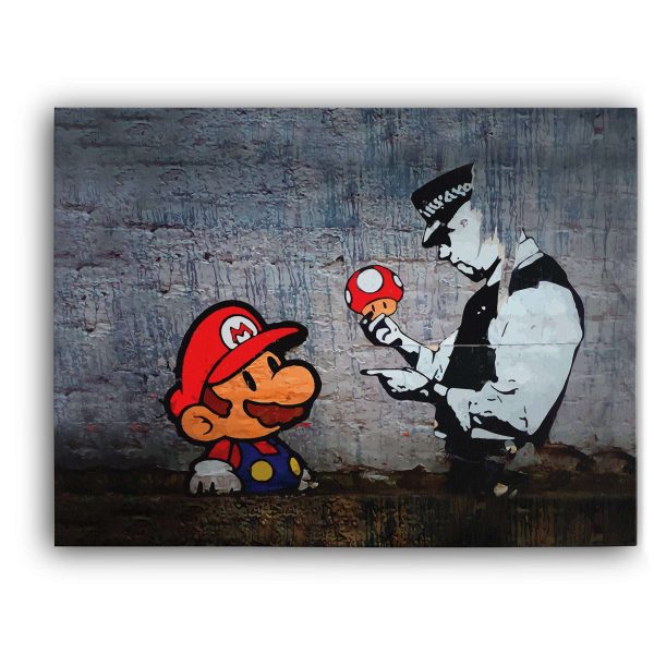 Banksy Like Mario and Cop For Cheap