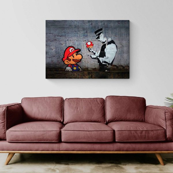 Banksy Like Mario and Cop For Cheap