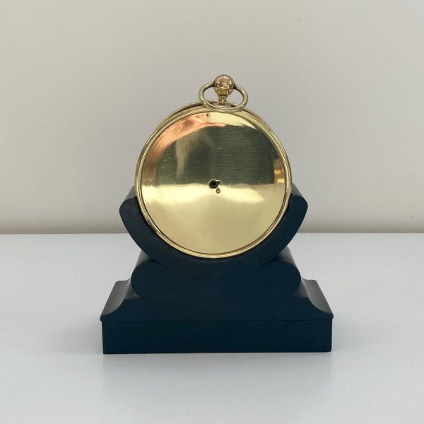 Small Bourdon Aneroid Desk Barometer on Ebonised Stand for Pillischer London Cheap