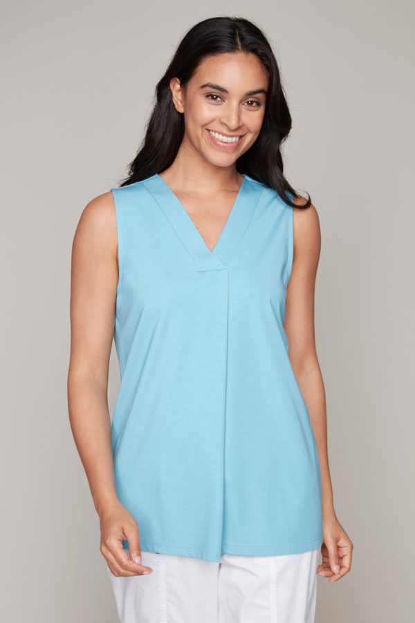 Basics sleeveless solid color top For Cheap