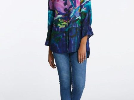 Hibiscus at Night Blouse Online Sale