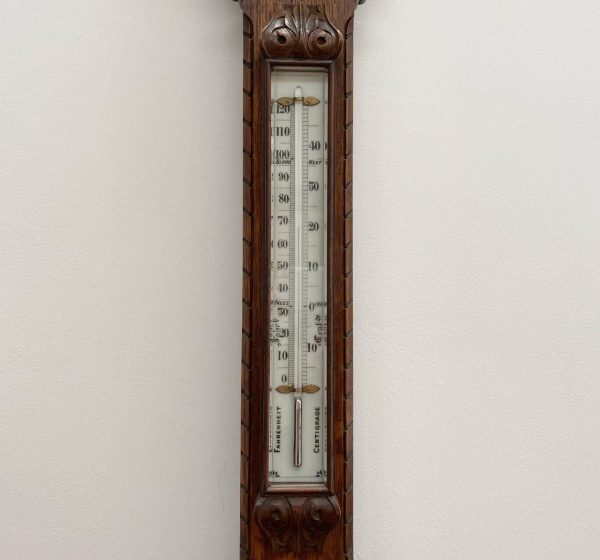 Victorian Carved Oak Admiral Fitzroy Storm Barometer by J Hicks of London For Cheap