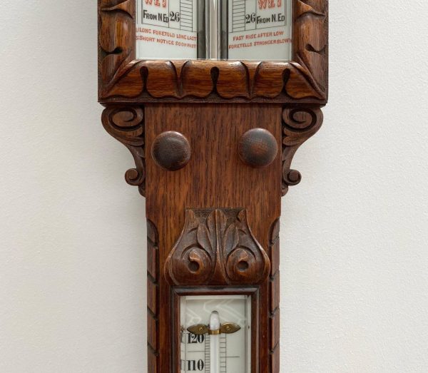 Victorian Carved Oak Admiral Fitzroy Storm Barometer by J Hicks of London For Cheap