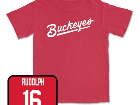 Red Women s Lacrosse Script Tee - Audrey Rudolph Fashion