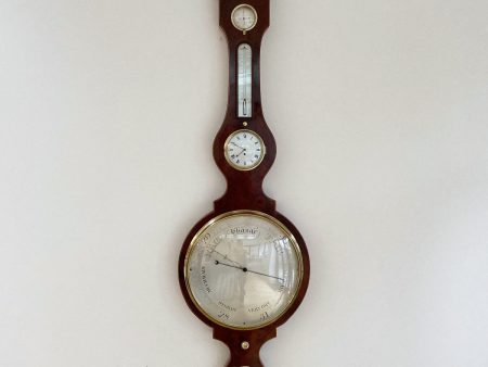 George IV Clock Wheel Barometer for Tarelli of Northampton with Tagliabue Provenance Sale