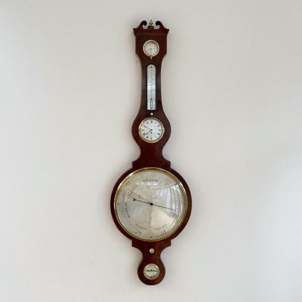 George IV Clock Wheel Barometer for Tarelli of Northampton with Tagliabue Provenance Sale