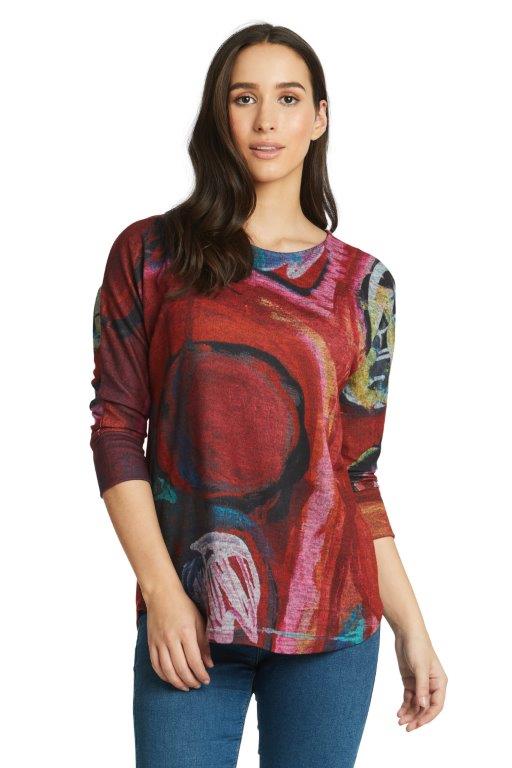 Sounds Interesting 3 4 Sleeve Knit Top Fashion