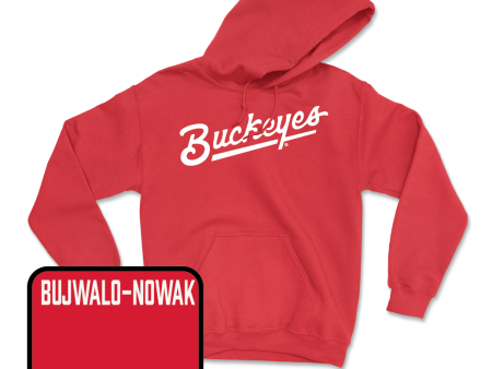 Red Women s Rowing Script Hoodie - Eliana Bujwalo-Nowak For Sale