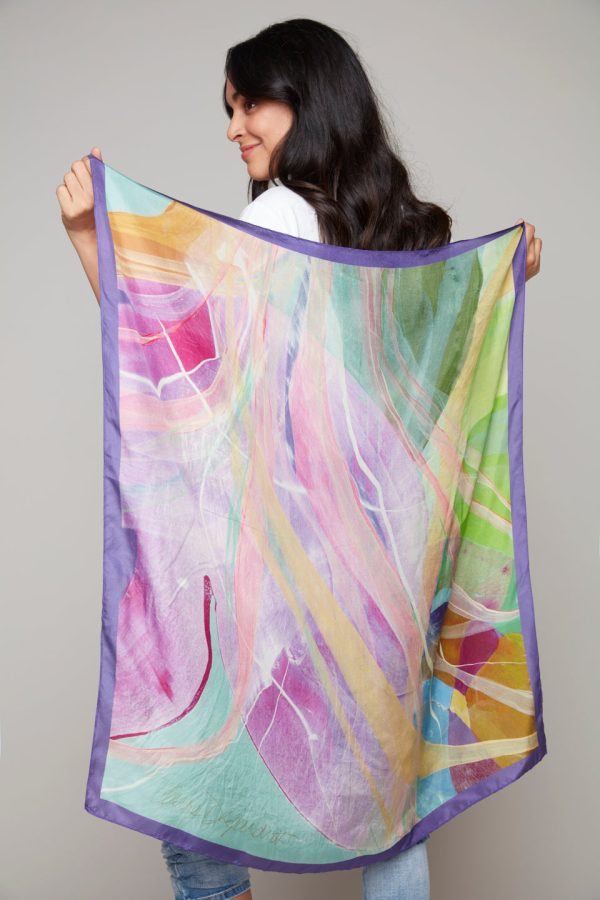 Bird of Paradise silk scarf For Cheap