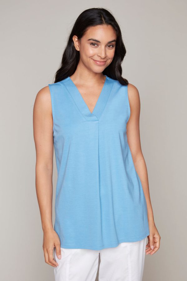 Basics sleeveless solid color top For Cheap