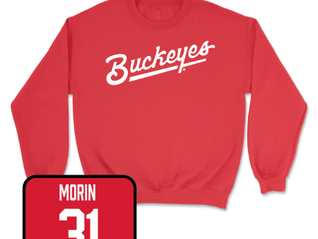 Red Baseball Script Crew - Jacob Morin For Cheap