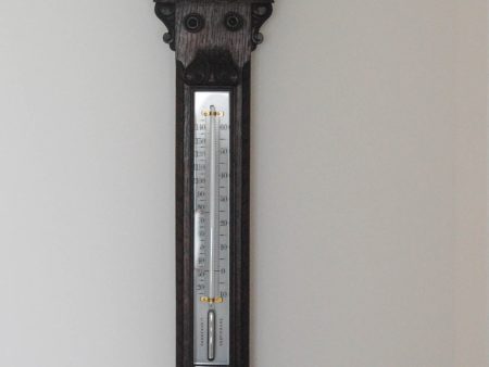 Victorian Carved Oak Admiral Fitzroys Storm Barometer by Negretti & Zambra on Sale