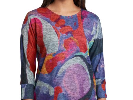 Try me 3 4 dolman sleeve sweater knit top Discount