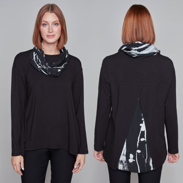 Breezy Black & White two-tone long sleeve For Discount