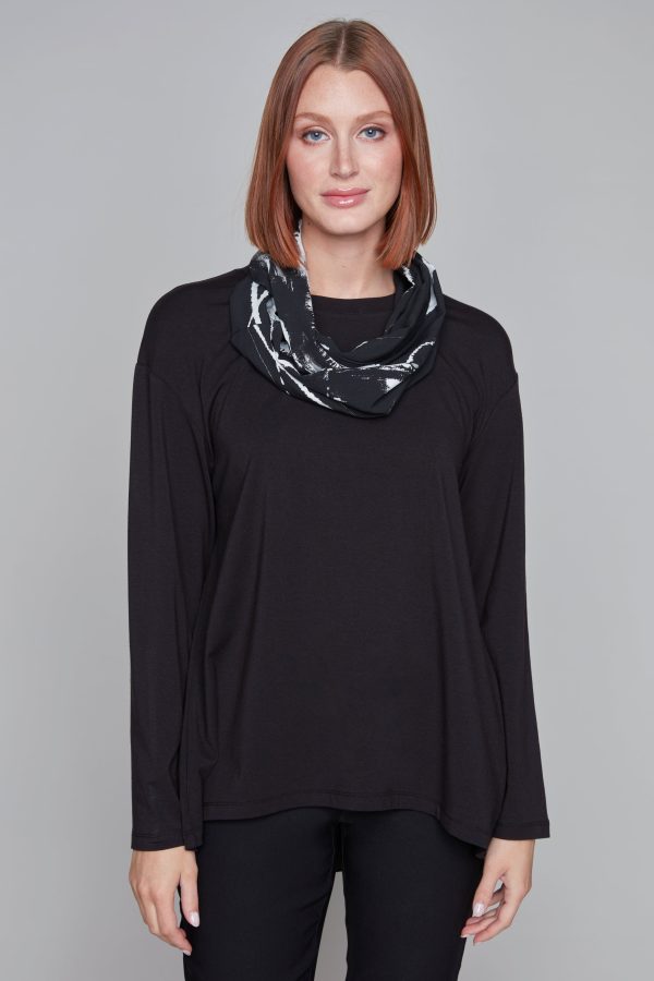 Breezy Black & White two-tone long sleeve For Discount