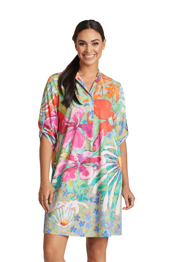 Where Butterflies and Bees Are 3 4-length sleeve shirt dress Online Sale