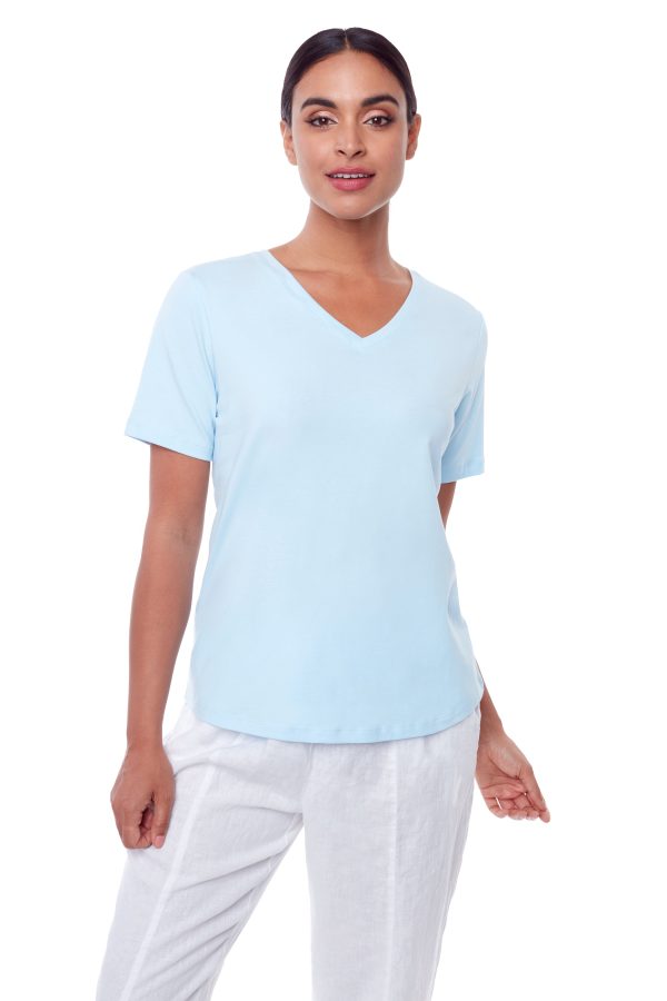 Basics v-neck short sleeve t-shirt Online Sale