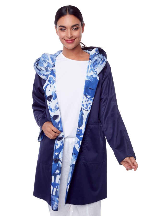 Blue & White: At Lib.reversible coat Fashion