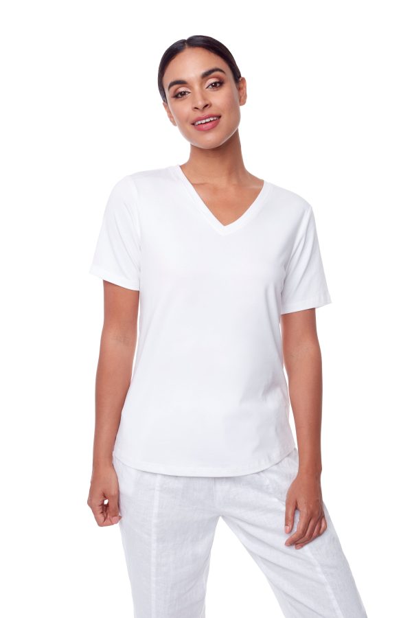 Basics v-neck short sleeve t-shirt Online Sale