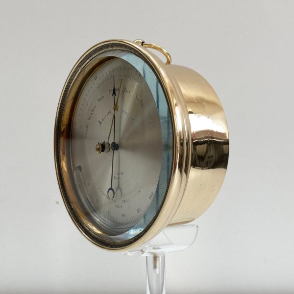 Early Victorian Lucien Vidi Aneroid Barometer by EJ Dent Paris. Hot on Sale