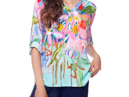 Down by the Ponds Edge pop-over blouse Online now