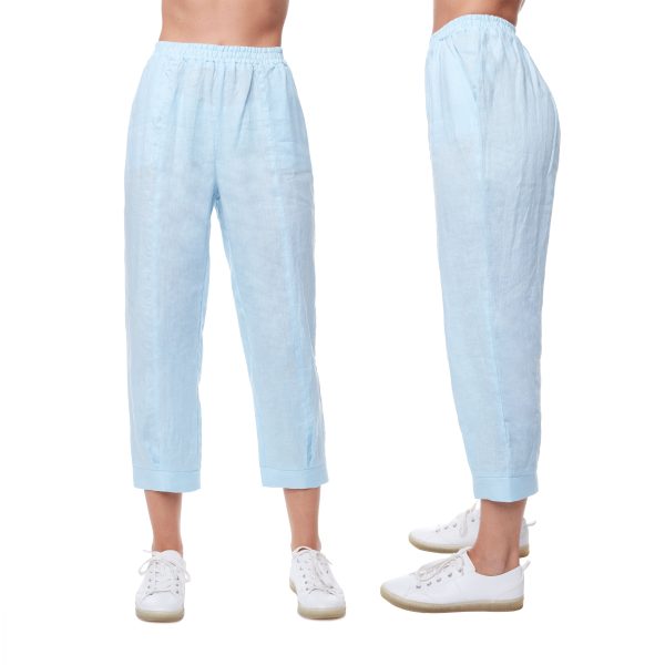 Basics collection elastic waist crop pants Discount