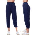 Basics collection elastic waist crop pants Discount