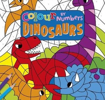 Arcturus: Colour by Numbers: Dinosaurs [2020] paperback Online Hot Sale