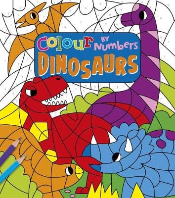 Arcturus: Colour by Numbers: Dinosaurs [2020] paperback Online Hot Sale